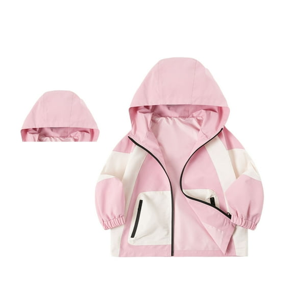 Kid Girls Jacket Boys Windbreaker Jacket with Hood Hoodie Zip Up Toddler Light Jacket Fall Coat Kids Clothes Girls Size 8-10 Years