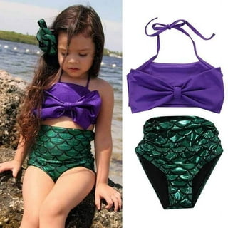 Actoyo Little Girls One Piece Swimsuits Mermaid Beach Swimwear