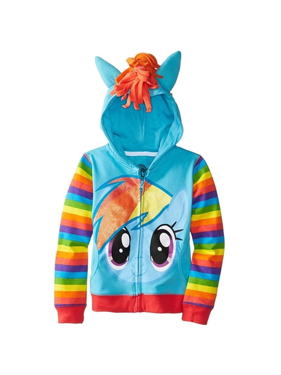 Kid Girls Little Pony Rainbow Dash Hoodies Baby Girls Sweatshirts Coat