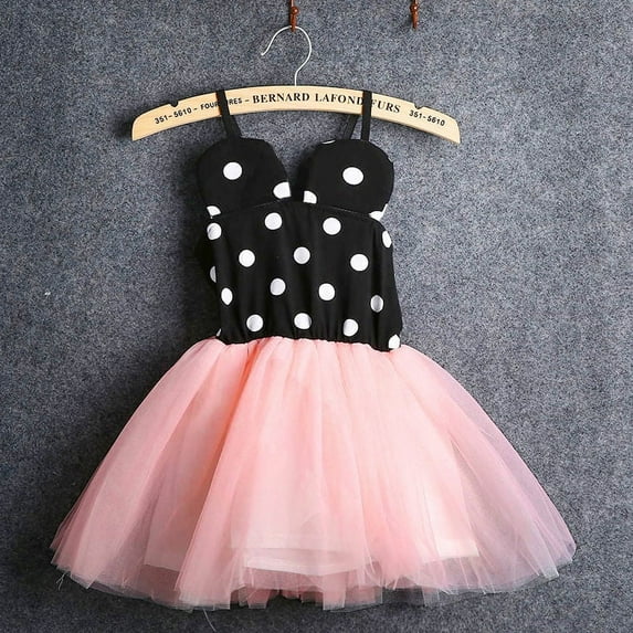 Kid Girls Party Dresses 0T 1T 2T 3T 4T 5T Toddler Clothing Minnie Dot Tulle Tutu Party Brithday Dresses