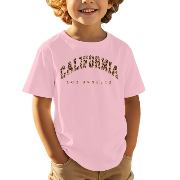 Kid Girls Shirts California Shirt Graphic T Shirt Short Sleeve Summer Crewneck Tops Basic Tees T-Shirts for Girls 6-7 Years