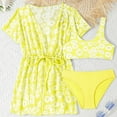 thumbnail image 1 of Kid Girls Swimsuit Set 3 Piece Cute Bikini Swimsuits Set With Cover up Girls Bathing Suits Size 6-7 Years, 1 of 3