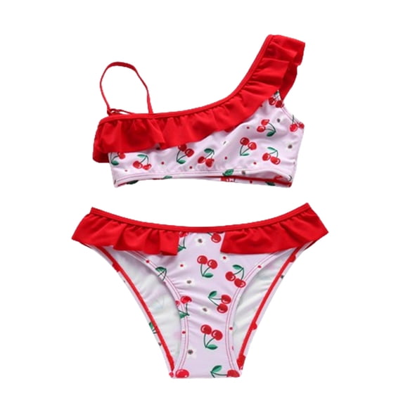 SROBPTY Kid Girls Swimsuit Set Print Bikinis 2 Piece Bathing Suits for 3-9 Years