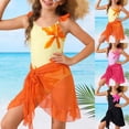 thumbnail image 1 of SROBPTY Kid Girls Swimsuit Set Print Bikinis Top with Skirt Shorts 2 Piece Bathing Suits for 5-12 Years, 1 of 5