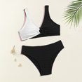 thumbnail image 1 of Kid Girls Swimsuits 2 Piece Beach Bikini Swimwear Solid Color Bathing Suit For Teens 10 Years, 1 of 4