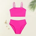 thumbnail image 1 of Kid Girls Swimsuits 2 Piece Beach Bikini Swimsuits Solid Color Teen Bathing Suit 5-6 Years, 1 of 7