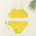 thumbnail image 1 of Kid Girls Swimsuits 2 Piece Bikini Swimsuits Solid Color Kids Bathing Suits Girls 7-8 Years, 1 of 6