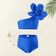 thumbnail image 1 of Kid Girls Swimsuits 2 Piece Cute Bikini Swimsuits Soild Flowers Toddler&nbsp;Bathing Suit&nbsp;Girl 6-8 Years, 1 of 6