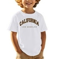 thumbnail image 1 of Kid Boys Tshirt California Shirt Graphic Letter Print Short Sleeve Casual Crewneck Basic Tees Cute Tops for Girls 6-7 Years, 1 of 4