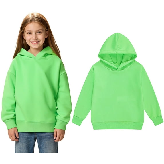 Kid Hoddies Green Hoodies Long Sleeve Pullover Hoodie Sweatshirt Winter Clothes 2-3 Years Boy Clothes