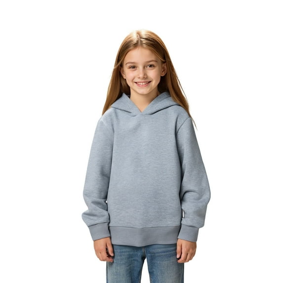Kid Hoddies Kids Grey Hooded Long Sleeve Pullover Tops Winter Clothes Girls 4-5 Years Clothes