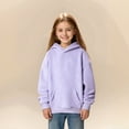 thumbnail image 1 of Kid Hoddies Kids Light Purple Hooded Casual Long Sleeve Classic Hoodie Fall Clothes Girls Clothes Size 9-10 Years, 1 of 4