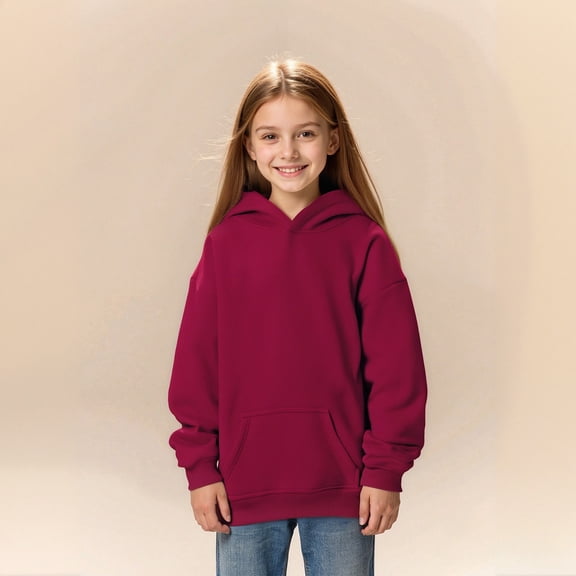 Kid Hoddies Kids Hoodies Casual Long Sleeve Classic Hoodie Fall Winter Clothes Girls Tops Size 9-10 Years