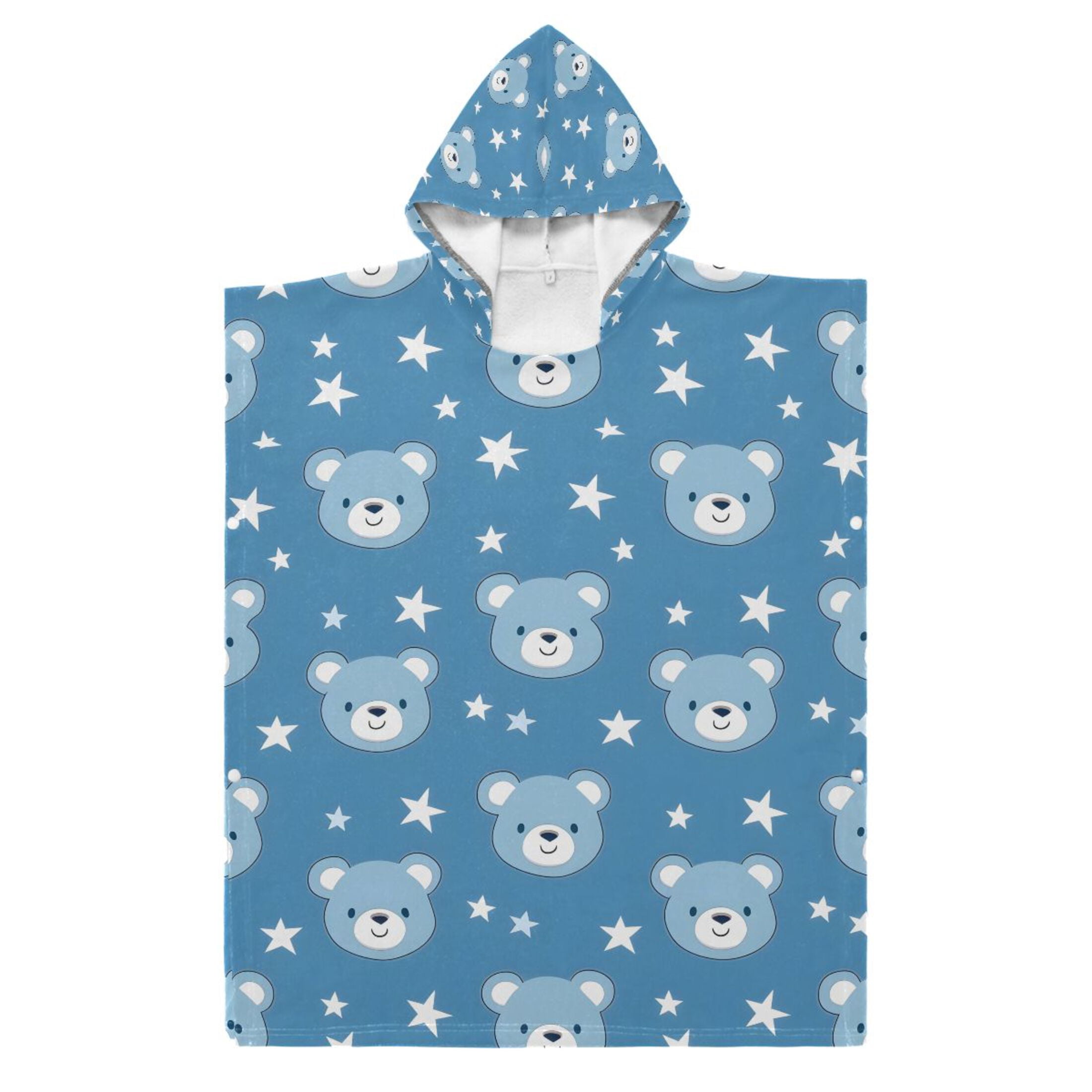 Kid Hooded Beach Towel Bath Poncho Towels Soft Absorbent Quick Dry for Boy Girl Baby Bear Face and Star S