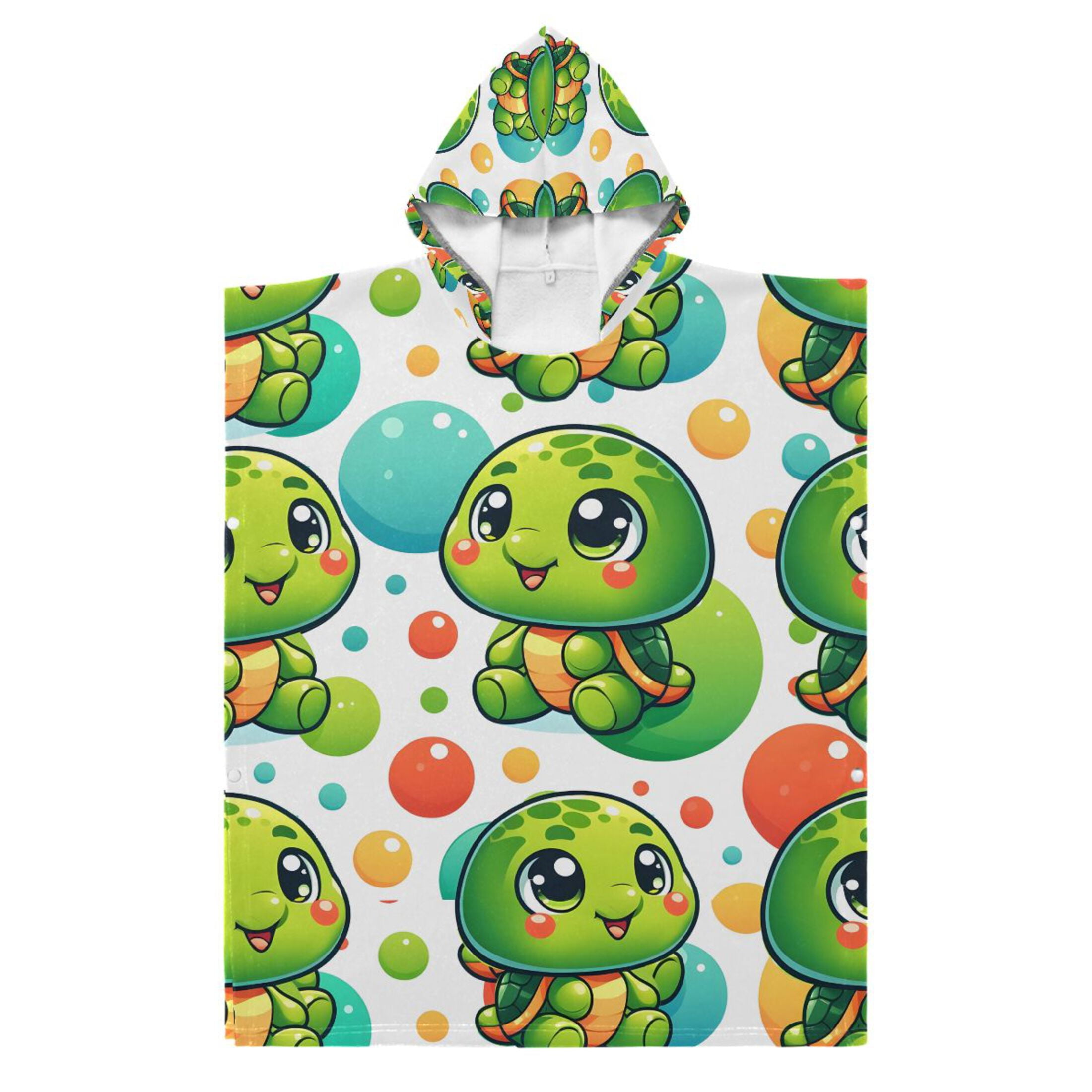 Kid Hooded Beach Towel Bath Poncho Towels Soft Absorbent Quick Dry for Boy Girl Baby Turtle and Ball S