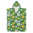 thumbnail image 1 of Kid Hooded Beach Towel inch Bath Poncho Towels Soft Absorbent Quick Dry for Boy Girl Cute Frog Leaf Flower M, 1 of 7