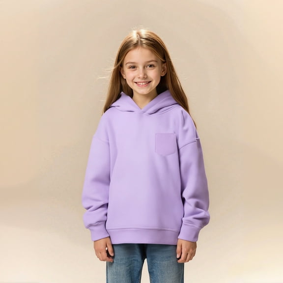 Kid Hoodies Boys Kids Purple Hoodie Lightweight Long Sleeve Hoodies Winter Clothes Toddler Girl Clothes 8-9 Years