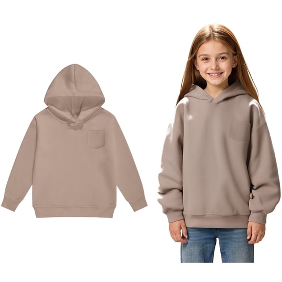 Kid Hoodies Kids Khaki Hoodies Casual Long Sleeve Sweatshirts Winter Clothes Girls Toddler Clothes 3-4 Years