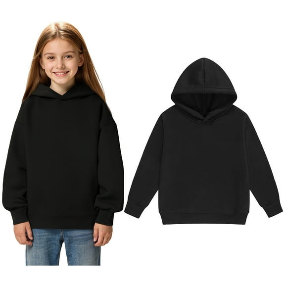 Kid Hoodies for Girls Black Hoodie Lightweight Long Sleeve Hoodies Fall Winter Clothes 3-4 Years Boys Clothes