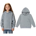 thumbnail image 1 of Kid Hoodies for Girls Grey Hooded Long Sleeve Hooded Sweatshirt Top Warm Fall Winter Clothes Size 4-5 Years Girls Clothes, 1 of 4