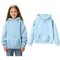 thumbnail image 1 of Kid Hoodies for Girls Kids Light Blue Hooded Lightweight Long Sleeve Hoodies Warm Fall Winter Clothes 5-6 Years Girl Clothes, 1 of 4