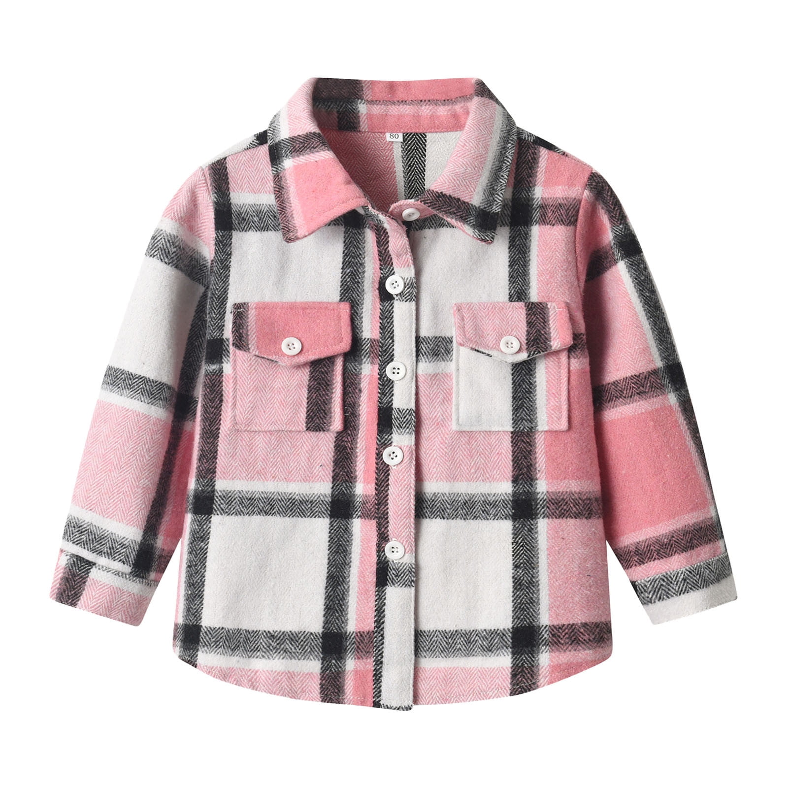 Kid Jacket Baggy 8 Kids Toddler Baby Unisex Autumn Winter Plaid Tops