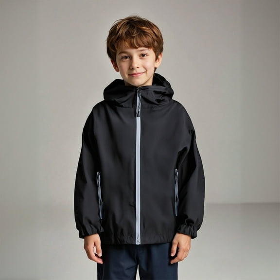Kid Jacket Boys Windproof Jacket Hoodie Zip Up Kids Lightweight Jacket Fall Clothes School Clothes for Girls 4-5 Years