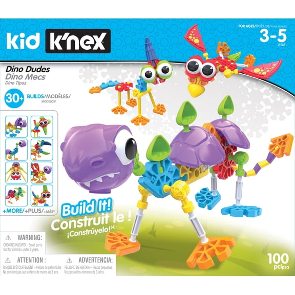 Kid K'NEX Dino Dudes Building Set - Ages 3+ Preschool Creative Toy