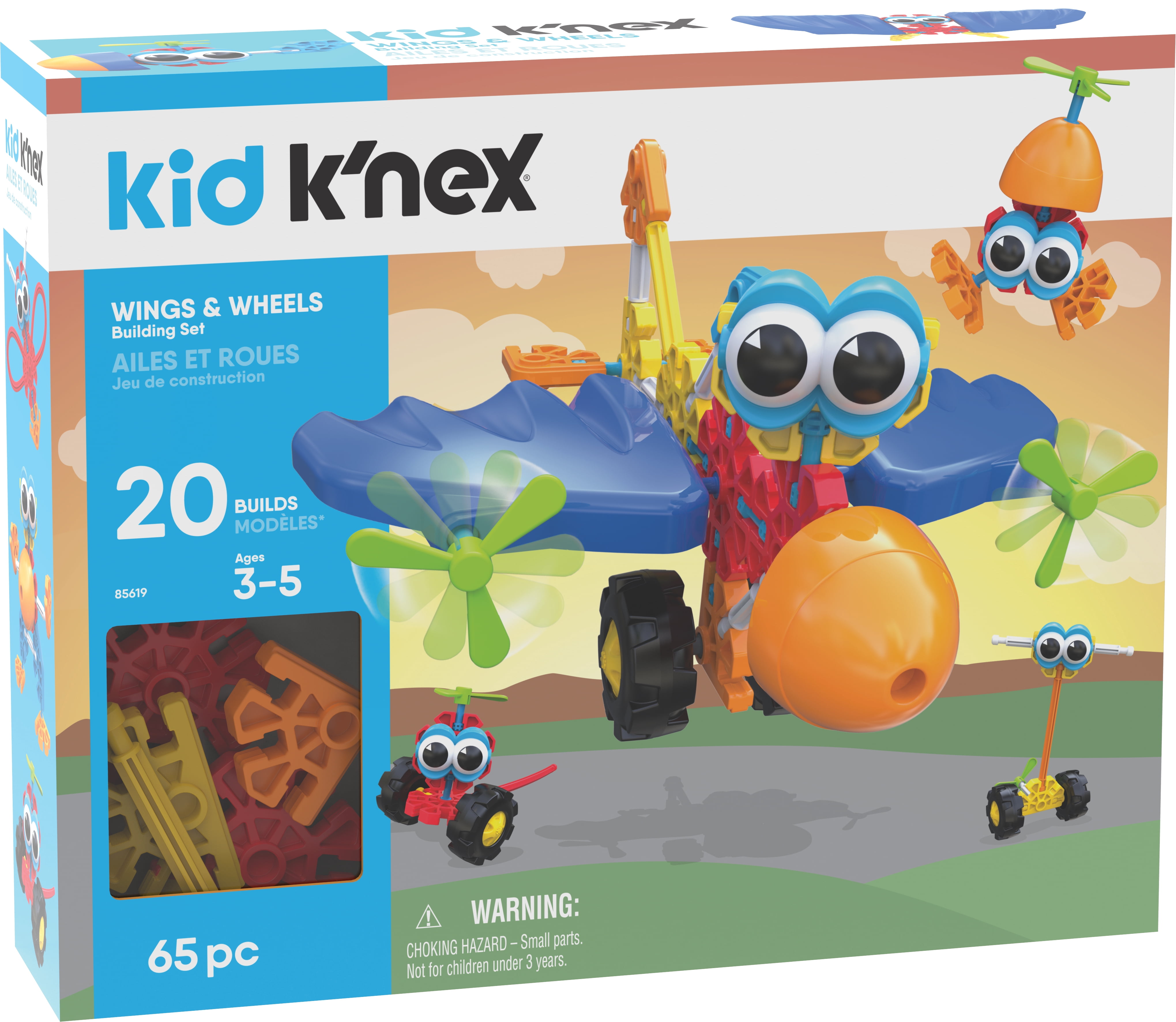 Kid K'NEX Wings & Wheels Building Set - Walmart.com