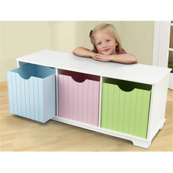 Kid Kraft 14565 Pastel Nantucket Storage Bench