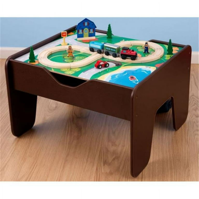 Kid Kraft 17577 2-in-1 Activity Table Lego Compatible Espresso