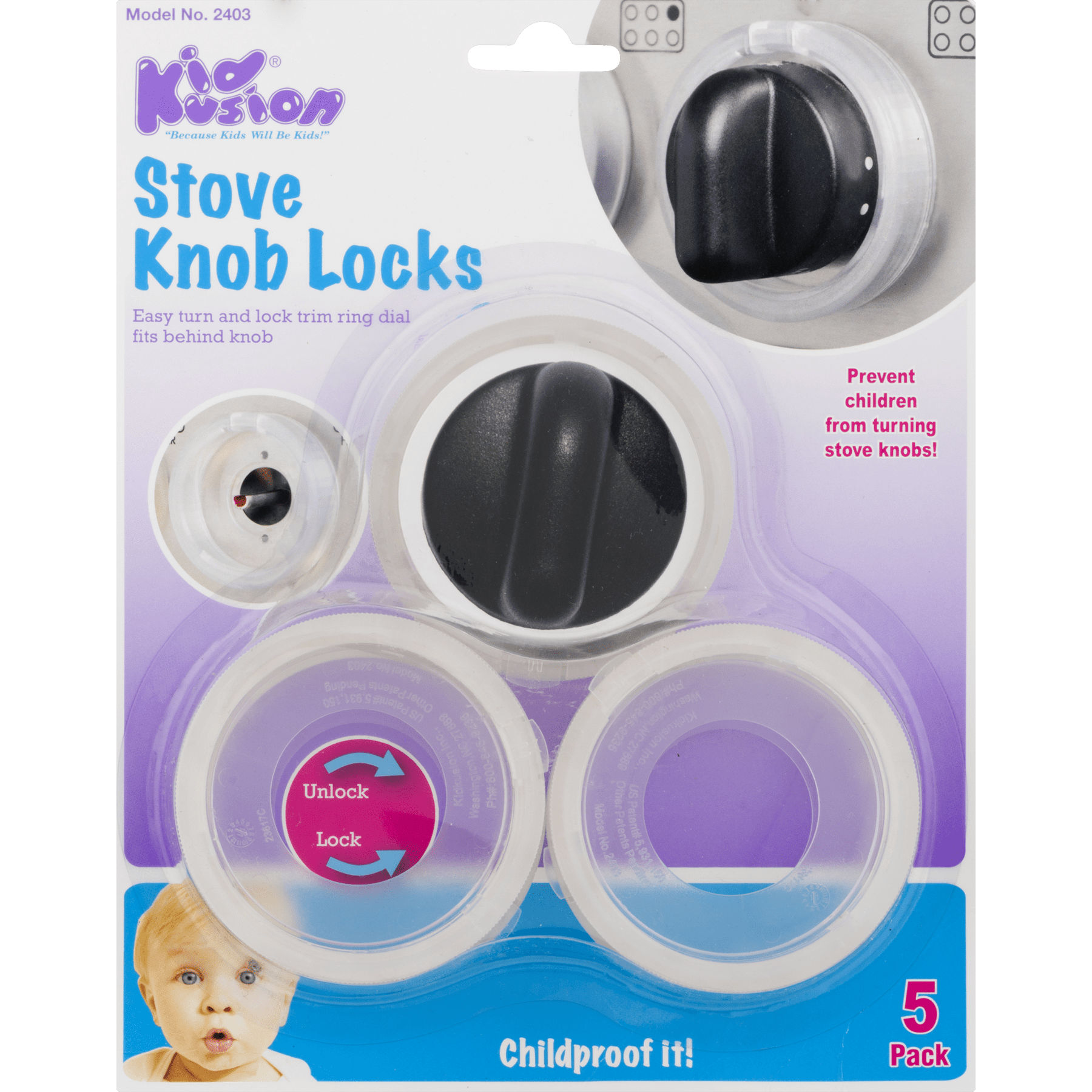 Kid Kusion Clearly Safe Stove Guard 5 Pack