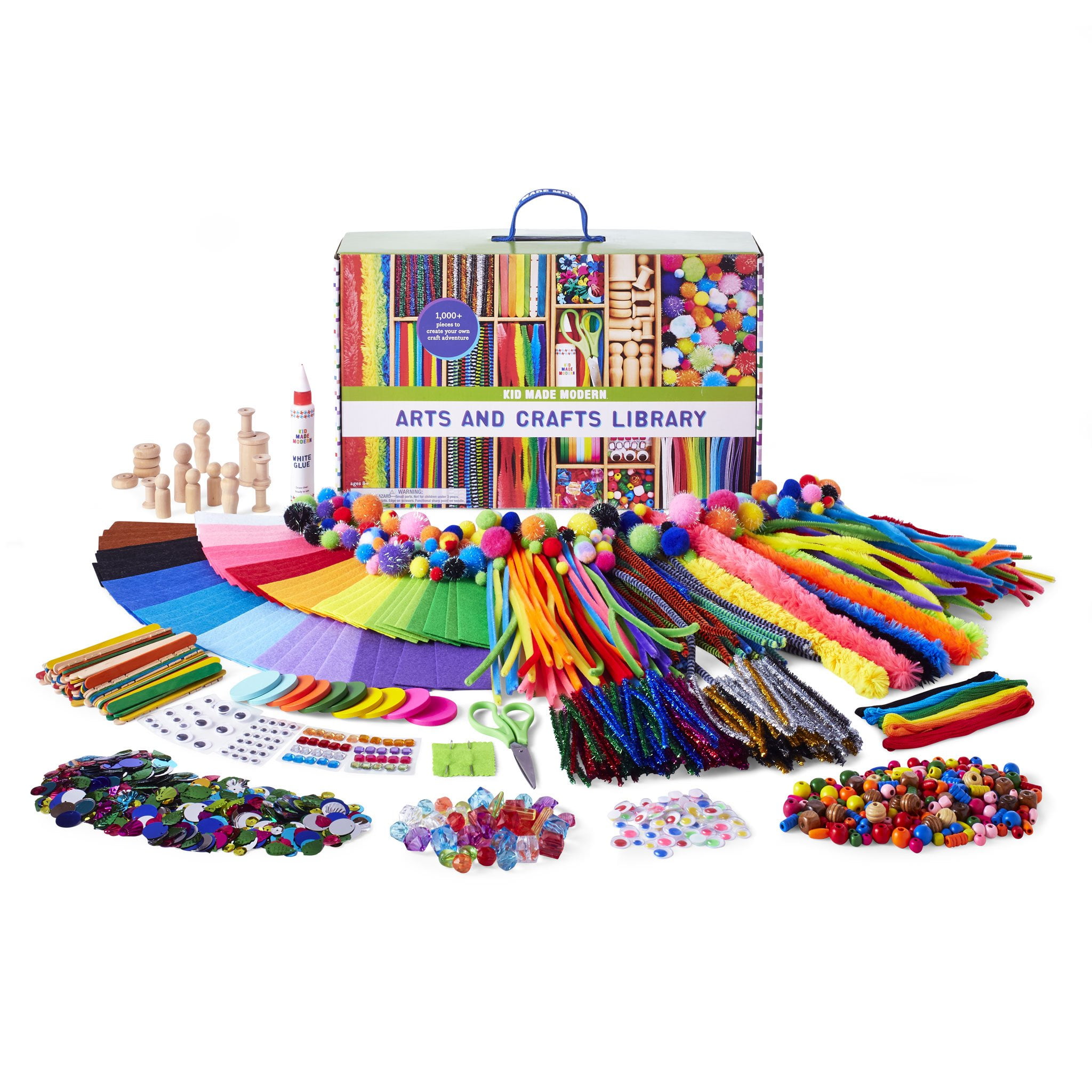 Arts and Crafts Vault - 1000+ Piece Craft Kit Library in a Box for