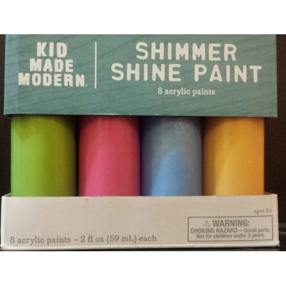 Kid Made Modern Shimmer Shine Paint, 8ct Acrylic Shine Paints, 2oz