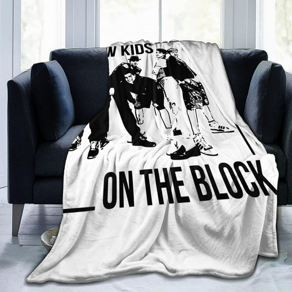 Kid New On The Blocks Throw Blanket Flannel Blanket Ultra-Soft Lightweight Cozy Fleece Blanket for Bed Couch Sofa Gifts Blankets 50"X40"