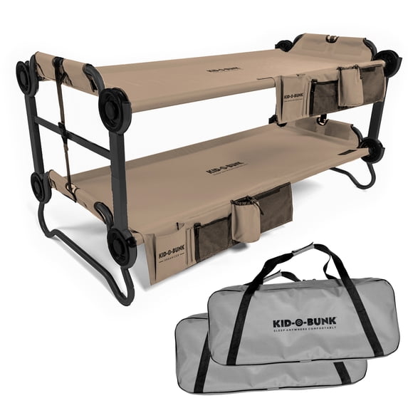 Open Box Kid-O-Bunk Bench Bunked Double Cot with Organizers,