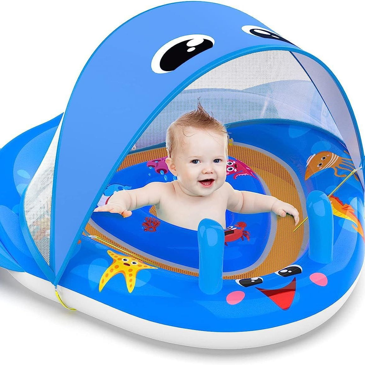 SwimWays Toddler Spring Float for Swimming Pool - Blue 