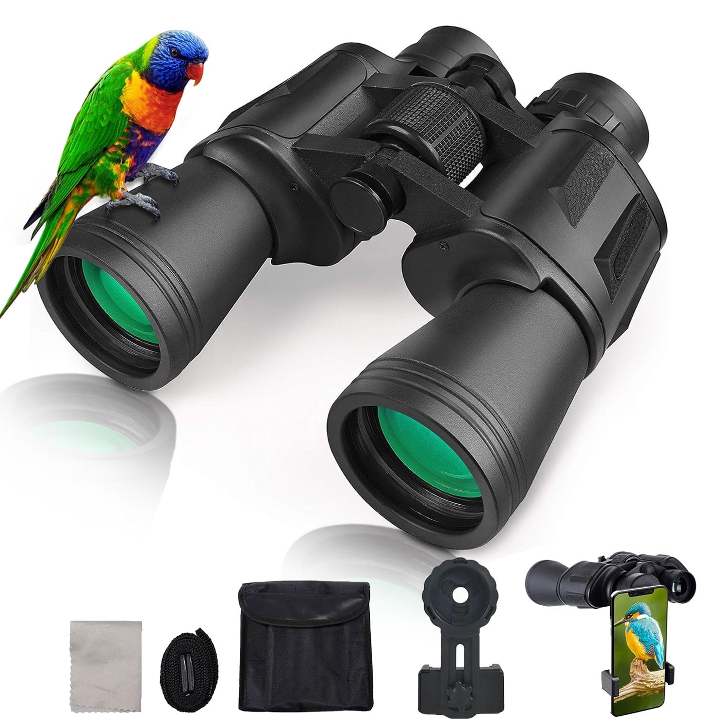 Kid Odyssey Binoculars, 20x50 Binoculars for Adults, Compact Waterproof