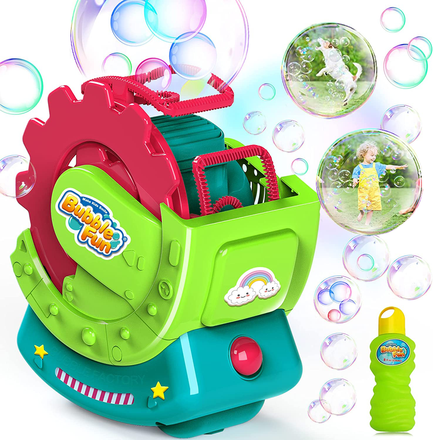 Kid Odyssey Bubble Machine, Automatic Bubble Blower, Durable Bubble