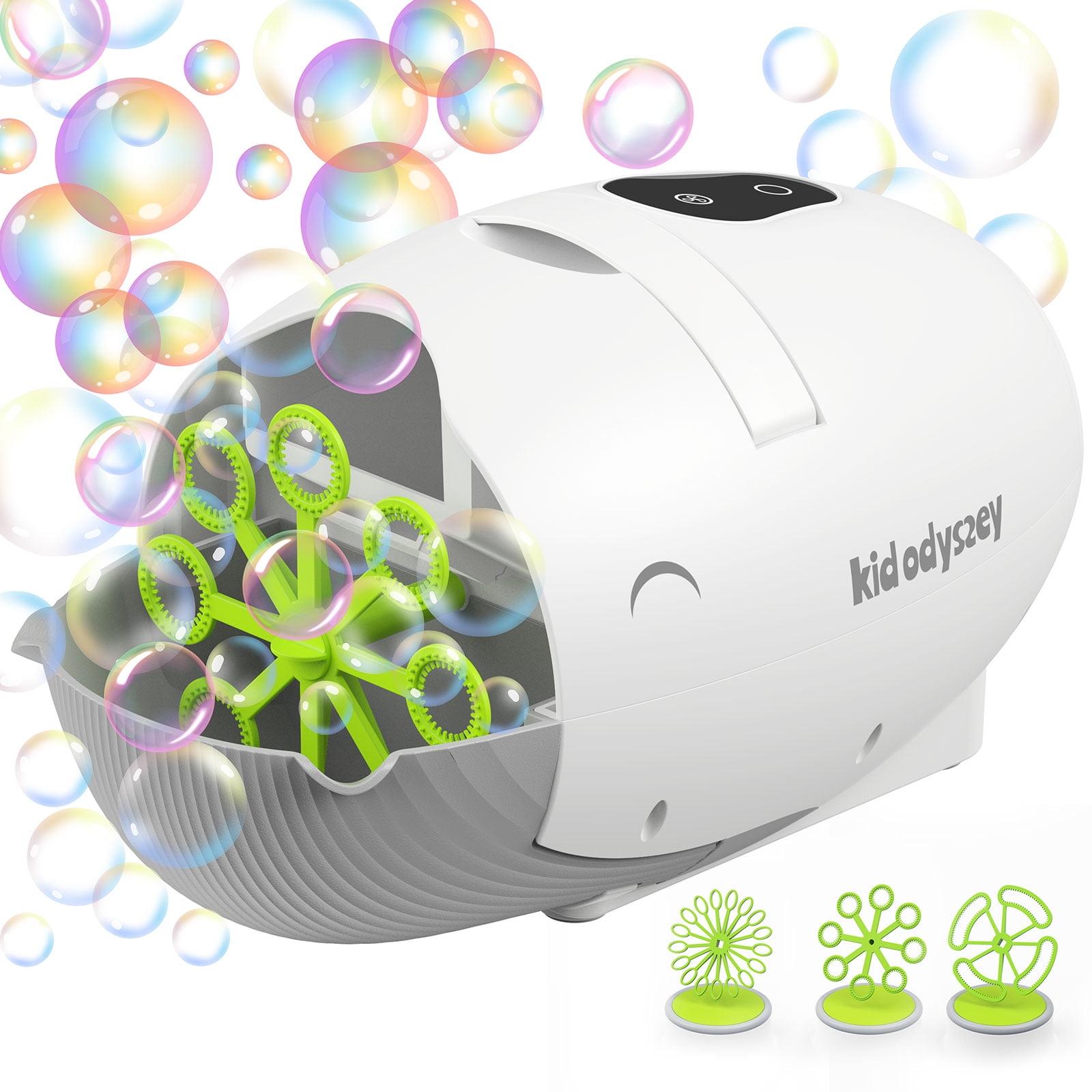 Ucradle Bubble Machine for Kids, 2 Speeds & 10000+ Bubbles per Minute, Bubble Blower Maker for Toddlers with 3 Wands, Professional Automatic Bubble Machine for Parties, Blow Up to 25ft
