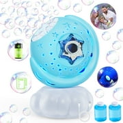 Kid Odyssey Bubble Machines for Kids, 20000+ Bubbles per Minute, 72 Holes Bubble Blower, 1200mAh Rechargeable Battery for 35 Mins Play, Automatic Bubble Maker for Wedding Party Park Stage, Blue