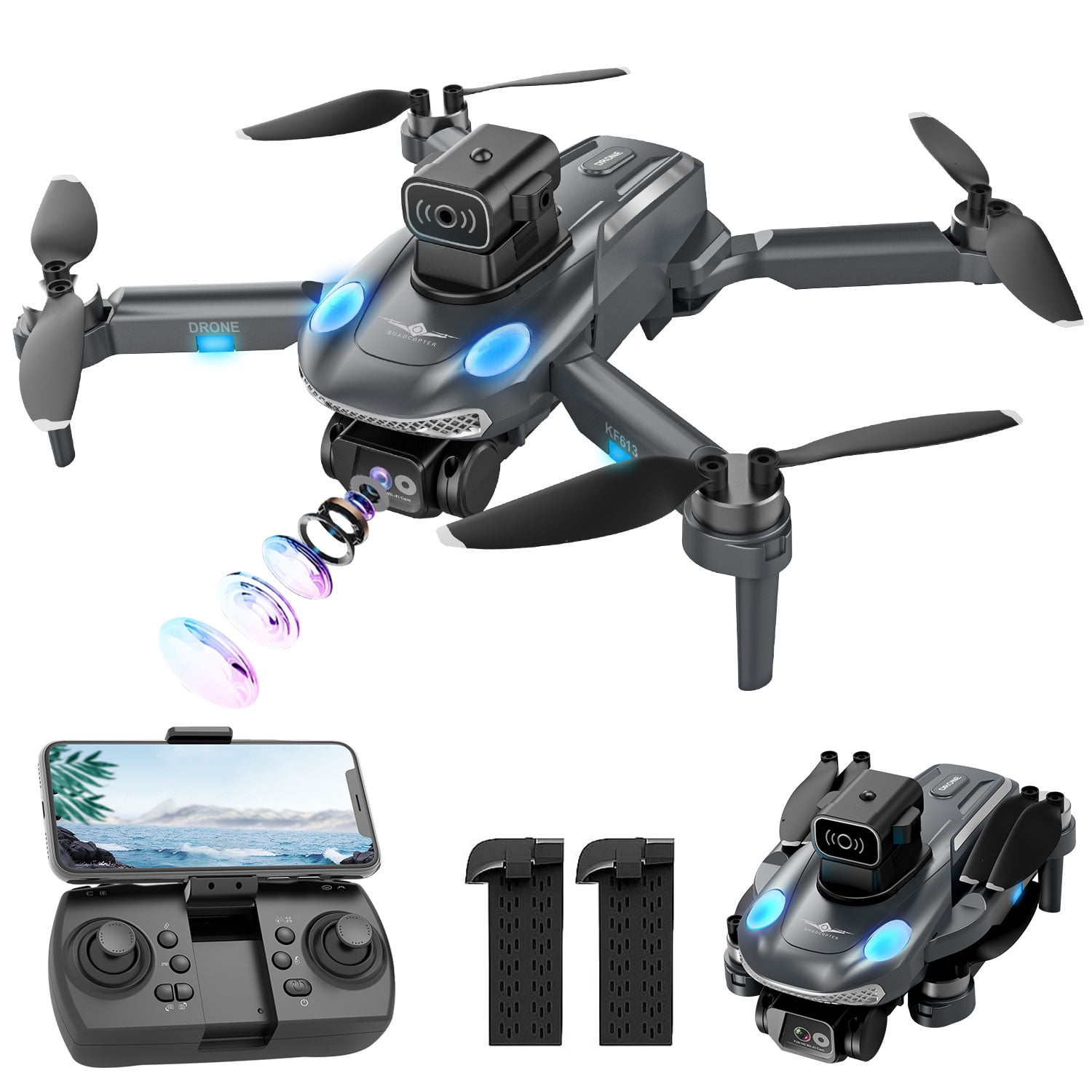 Kid Odyssey KF613 GPS Drone with Camera for Adults 4K, Foldable Drone ...