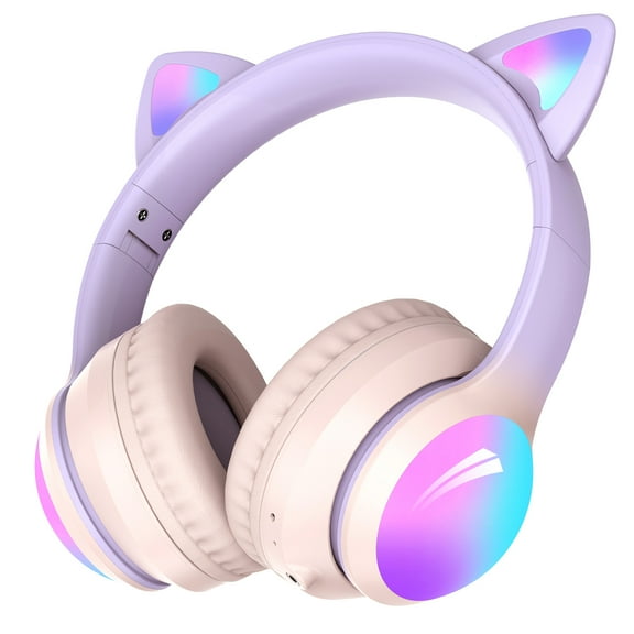 Kid Odyssey Wireless Headphones for Kids with Cat Ear, Safe Volume Control, School Supplies, New