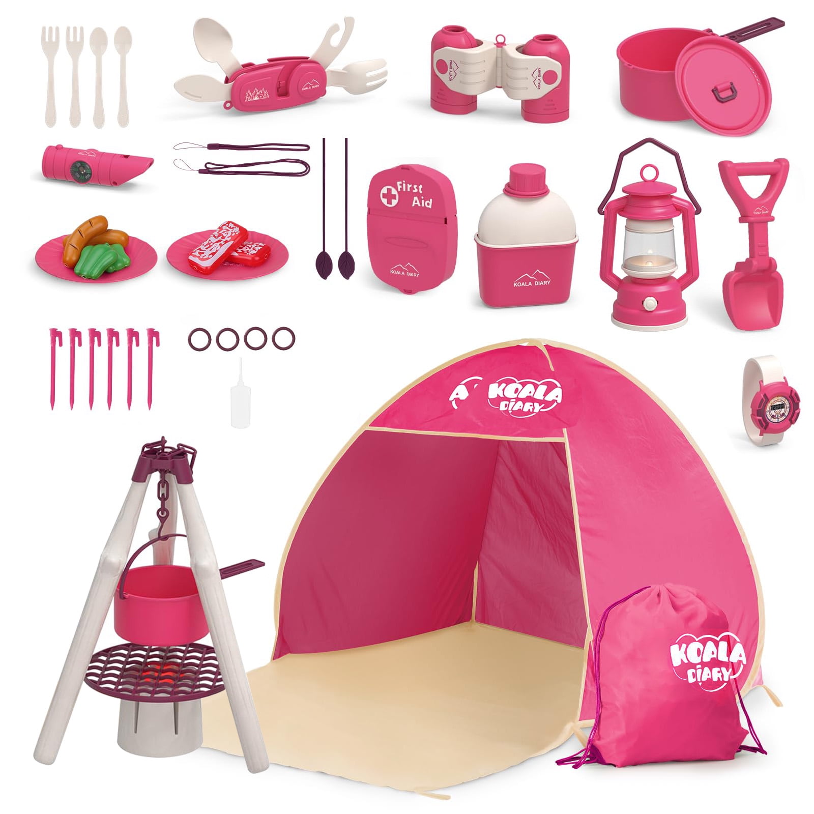 Kid Odyssey Kids Camping Set with Tent - Toddler Toys for Girls with ...