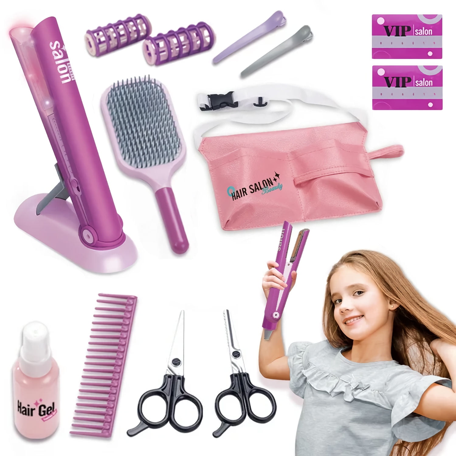 Kid Odyssey Kids Hair Salon Toys, Barber Playset Pretend Play Make Up ...