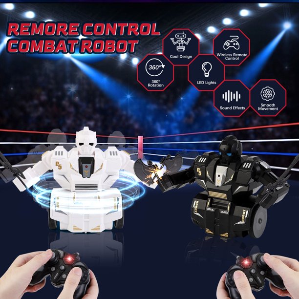 Kid Odyssey Remote Control Robot Combat Set, 2Player Remote Control Battle Robots Toys for Kids