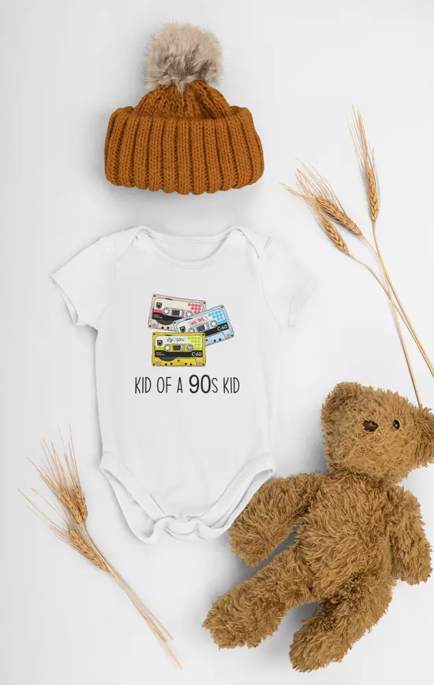 Kid Of A 90S Kid, 90S Lover Baby Bodysuit, 90S Funny Baby Vest, Newborn ...
