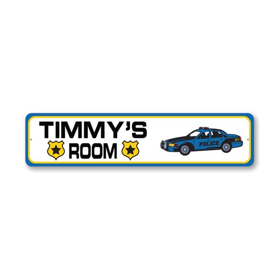 Kid Officer Room Aluminum Metal Decor Sign - 4x18 inches