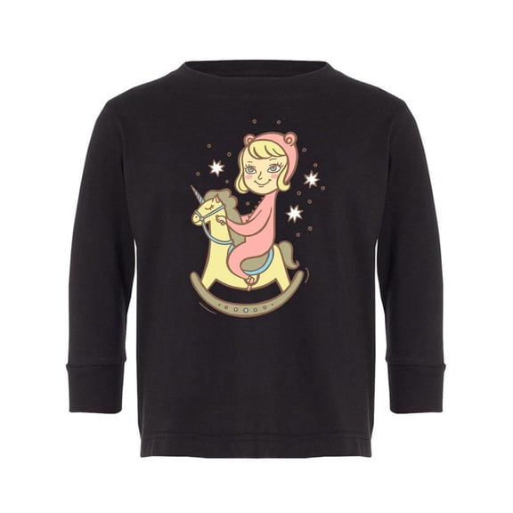 Kid On A Toy Horse Long Sleeve Toddler -Image by Shutterstock,  3 Toddler