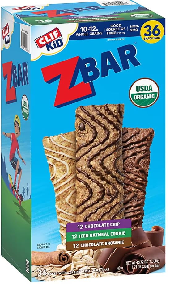 Kid Organic Zbar Granola Bars Variety Pack BULK (36 count)